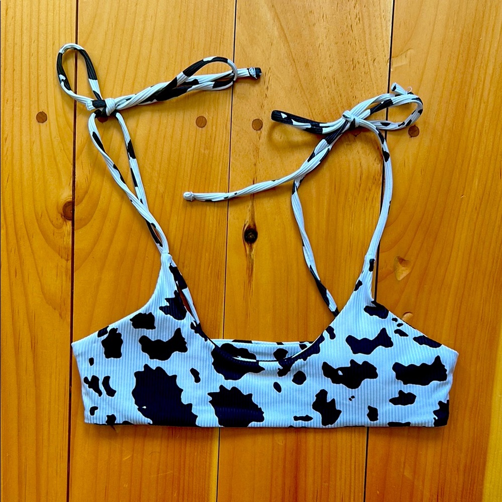 Cow Print Swim Top